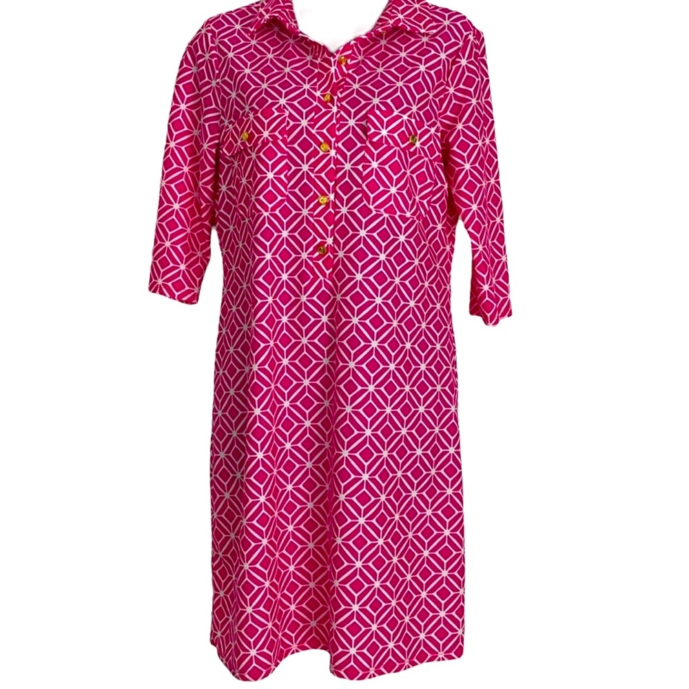 JUDE CONNALLY fuschia and white dress, size S never worn
